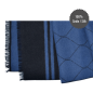 Preview: Scarf Shawl 100% Silk Flannel Jacquard extra long Blue Dark Blue Diamond